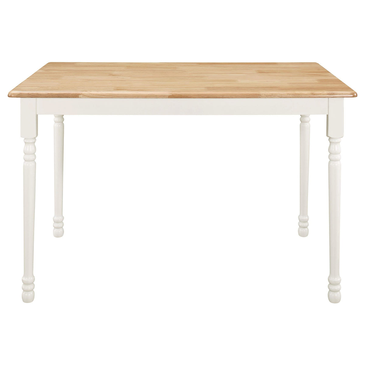 Mesa de comedor rectangular de madera maciza Taffee de 47 pulgadas, color blanco