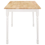 Mesa de comedor rectangular de madera maciza Taffee de 47 pulgadas, color blanco