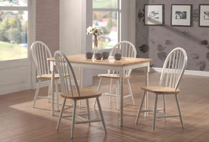 Mesa de comedor rectangular de madera maciza Taffee de 47 pulgadas, color blanco