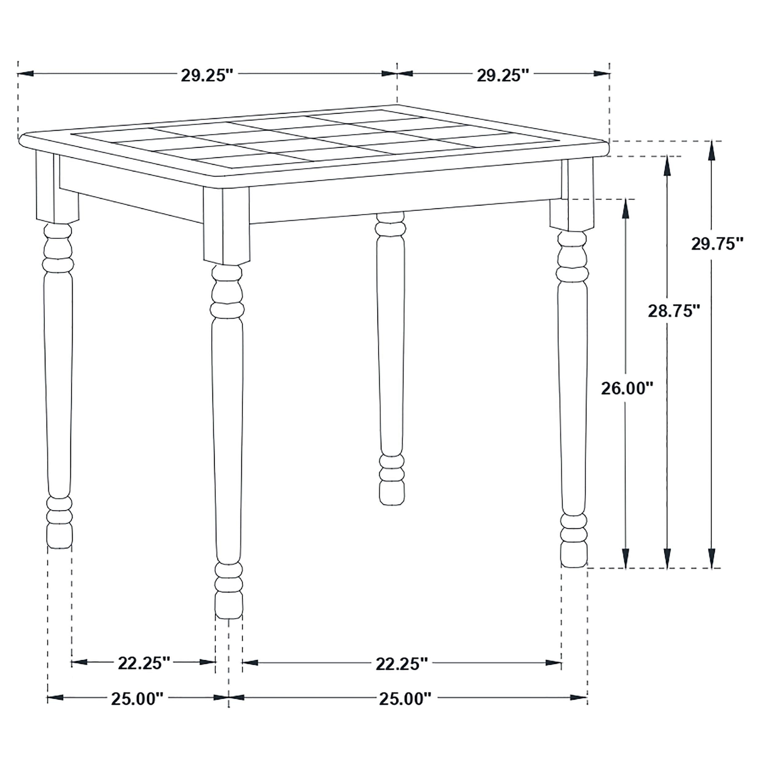 Carlene 5-piece Square Windsor Dining Table Set White