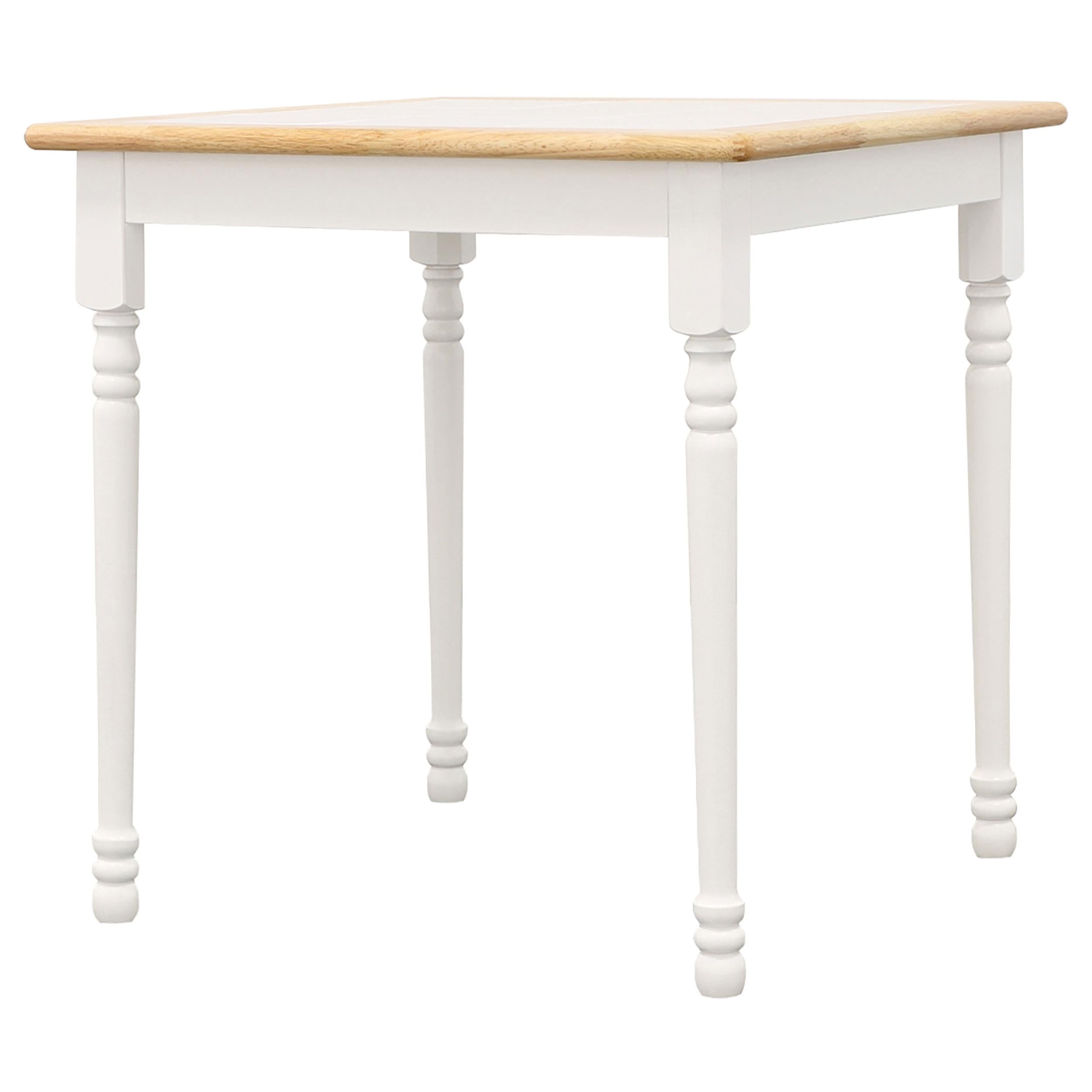 Carlene Square 29-inch Wood Tile Top Dining Table White