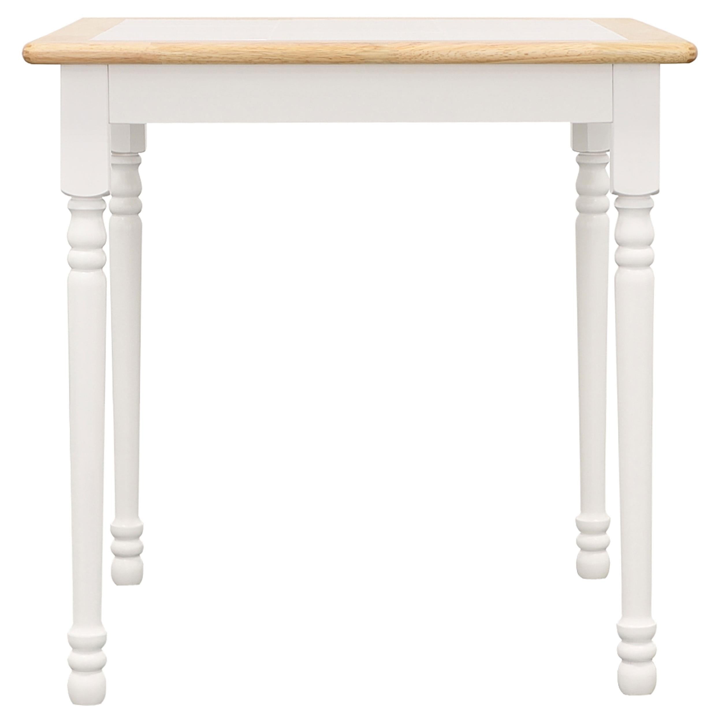 Carlene Square 29-inch Wood Tile Top Dining Table White