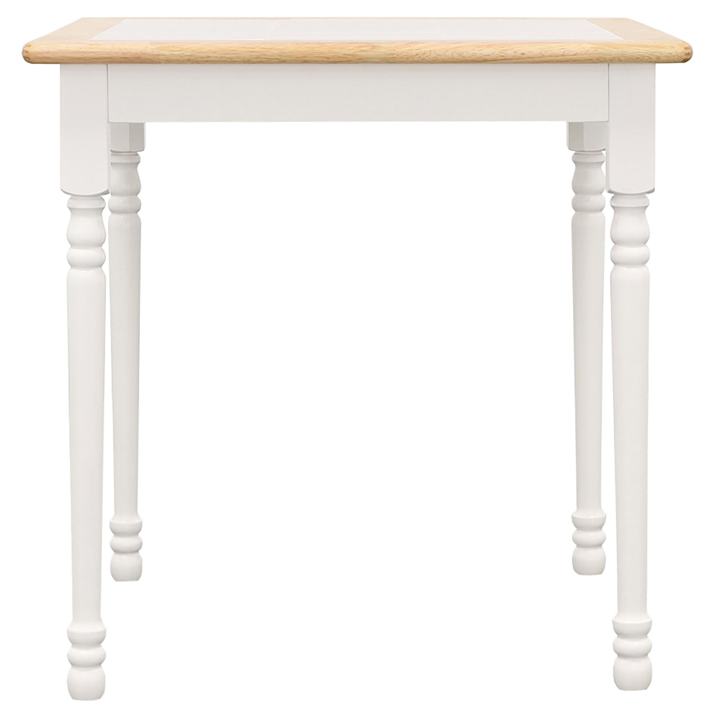 Carlene Square 29-inch Wood Tile Top Dining Table White