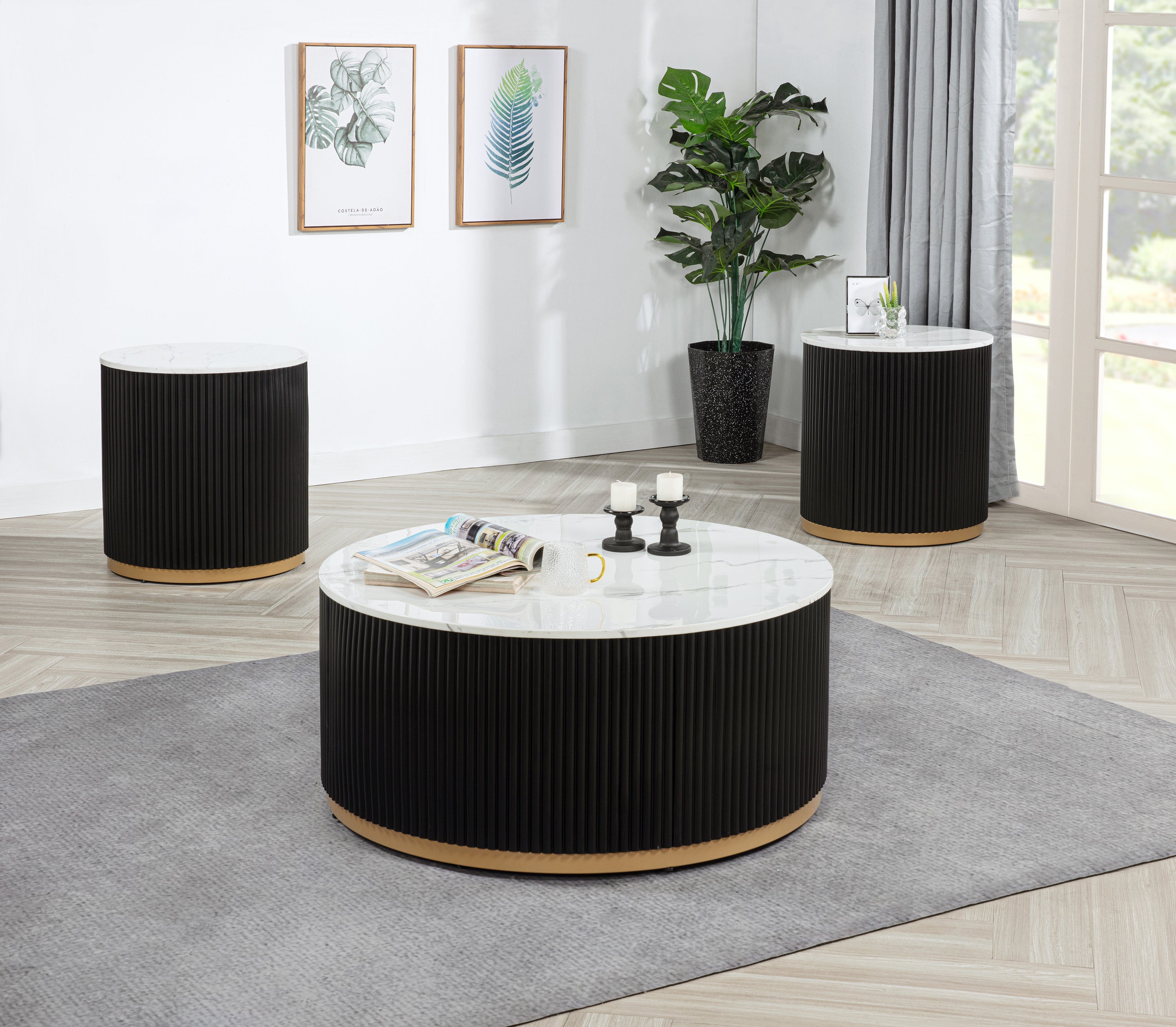 KARA COFFEE TABLE W/ CASTERS