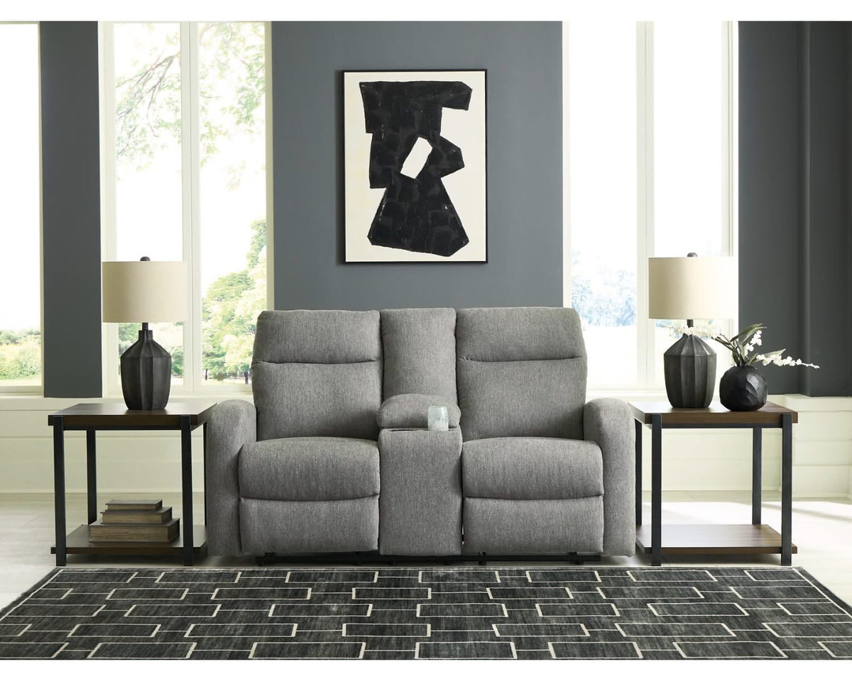Loveseat reclinable Gauntlet con consola