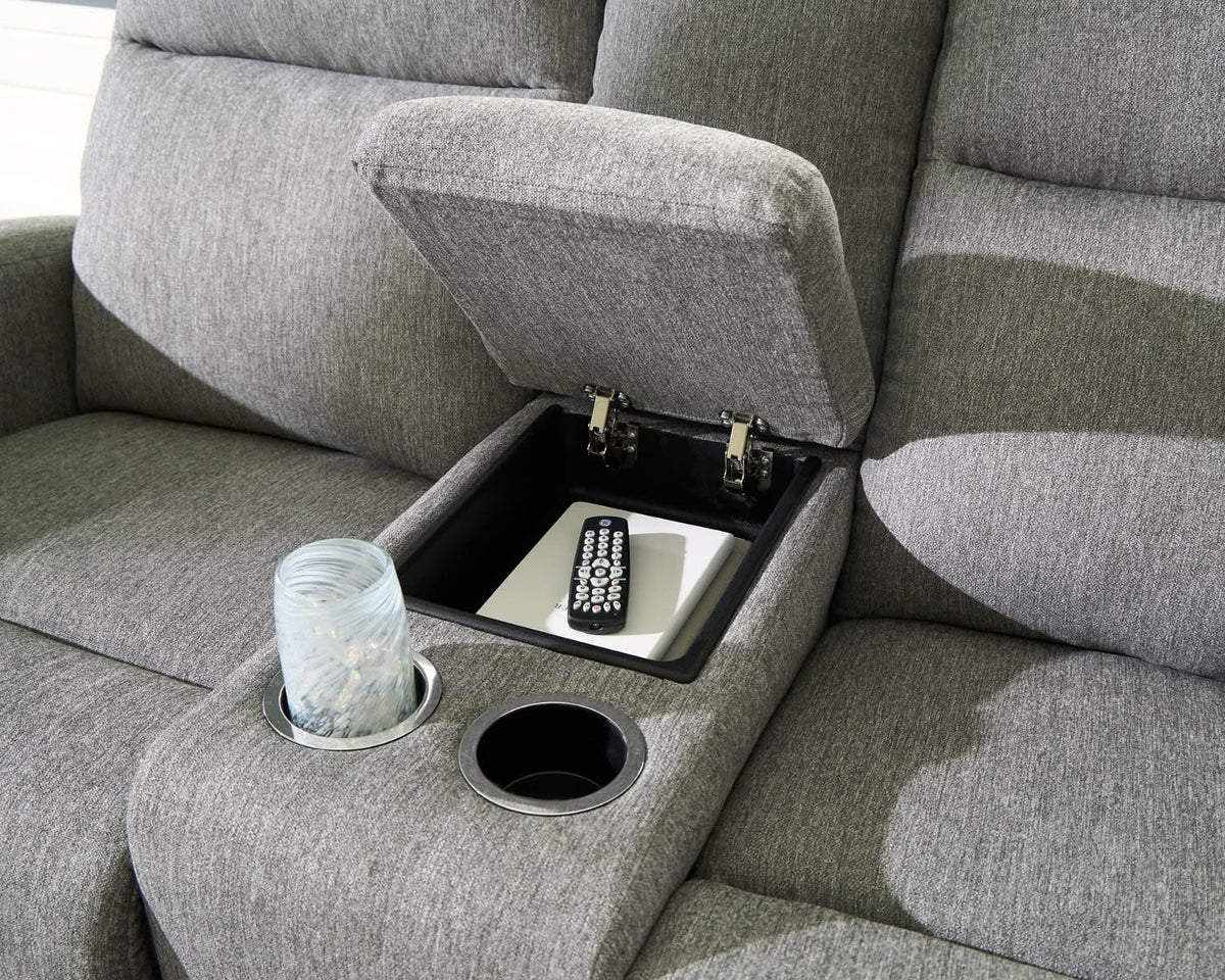 Loveseat reclinable Gauntlet con consola