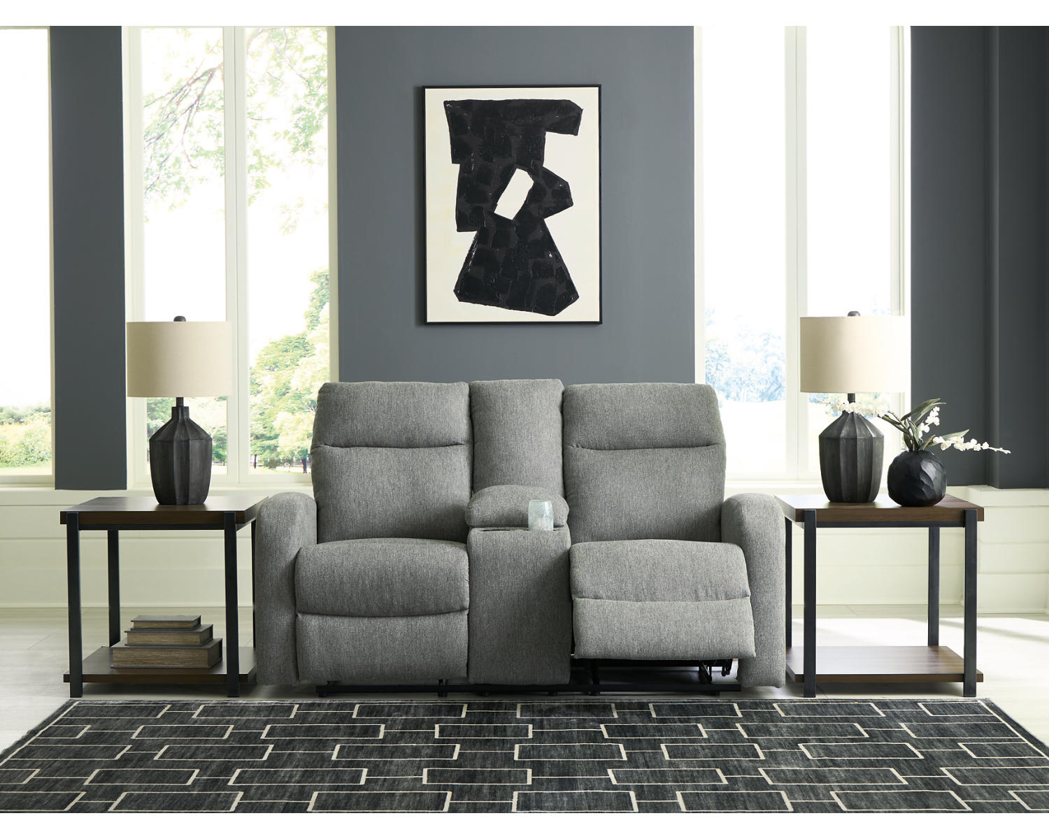 Gauntlet Reclining Loveseat with Console