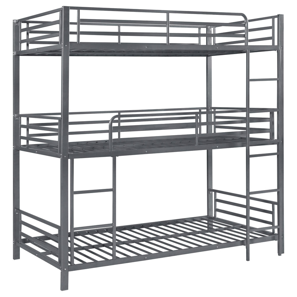 Litera triple de metal Maynard, color bronce