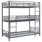 Litera triple de metal Maynard, color bronce