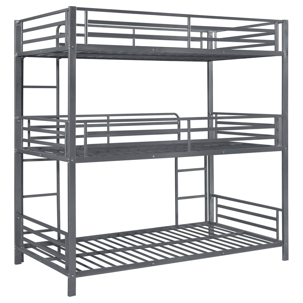 Litera triple de metal Maynard, color bronce