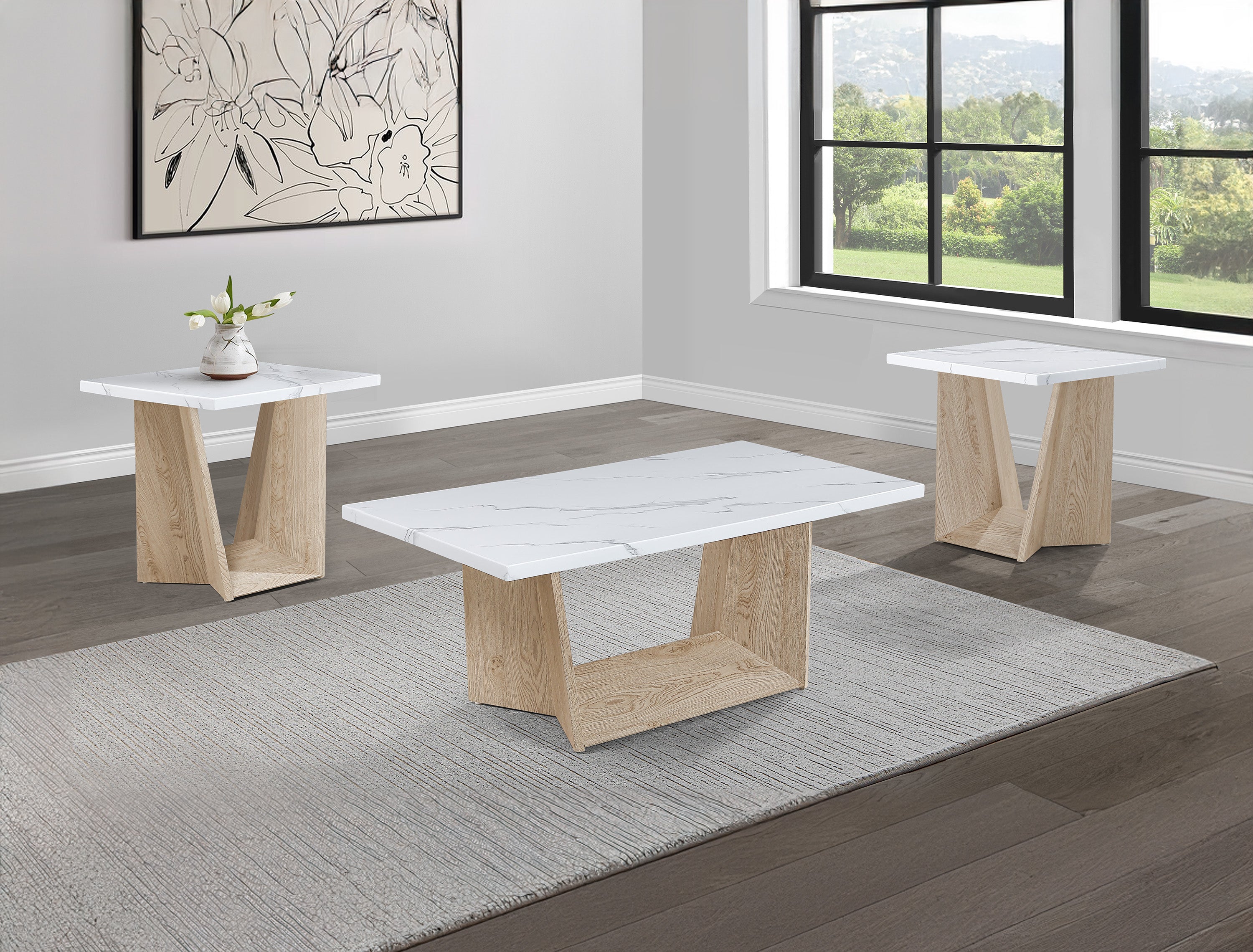 ADEA 3-PK CKTL SET BASE-WHITE OAK