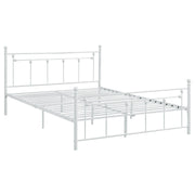 Canon Metal Queen Open Frame Bed White
