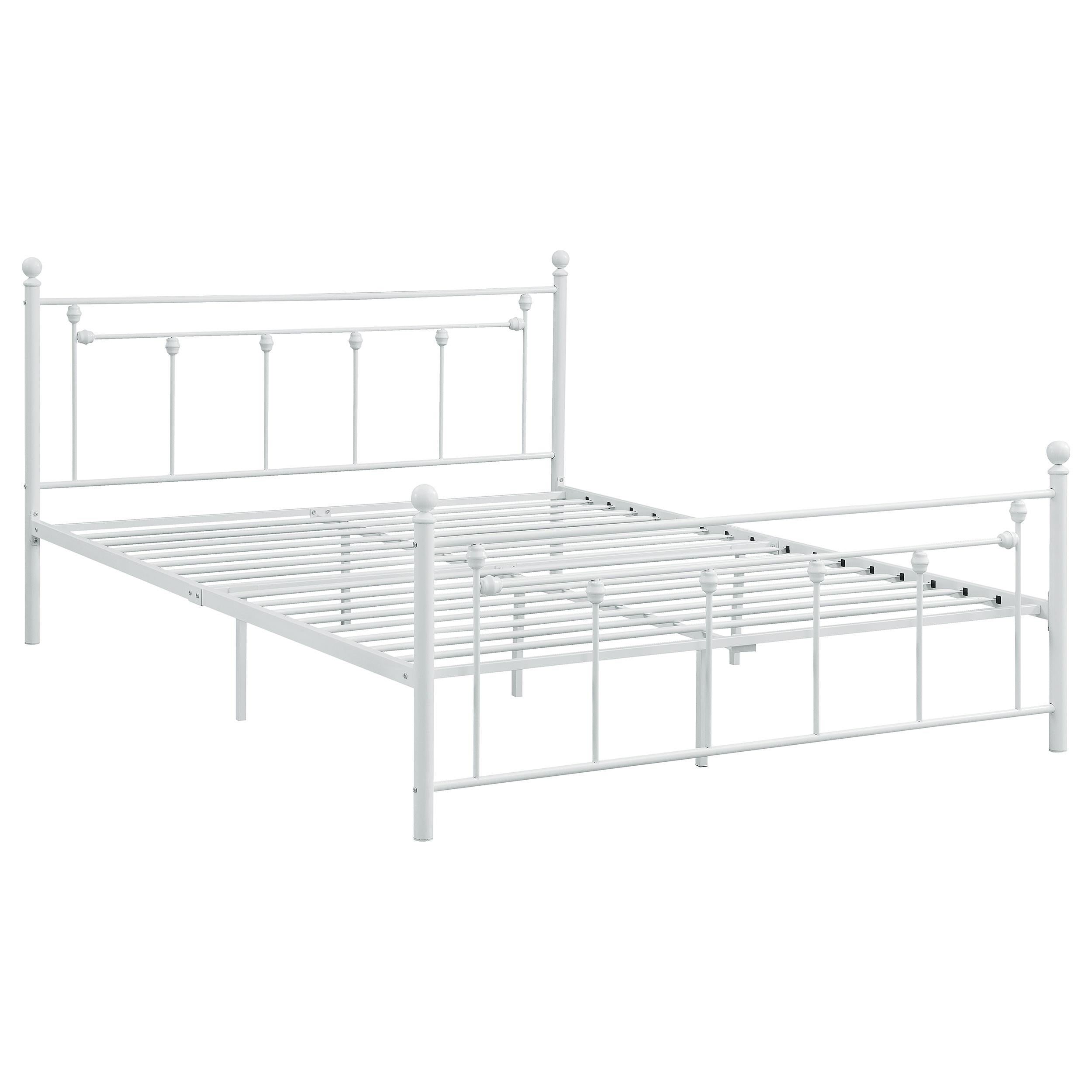 Canon Metal Queen Open Frame Bed White