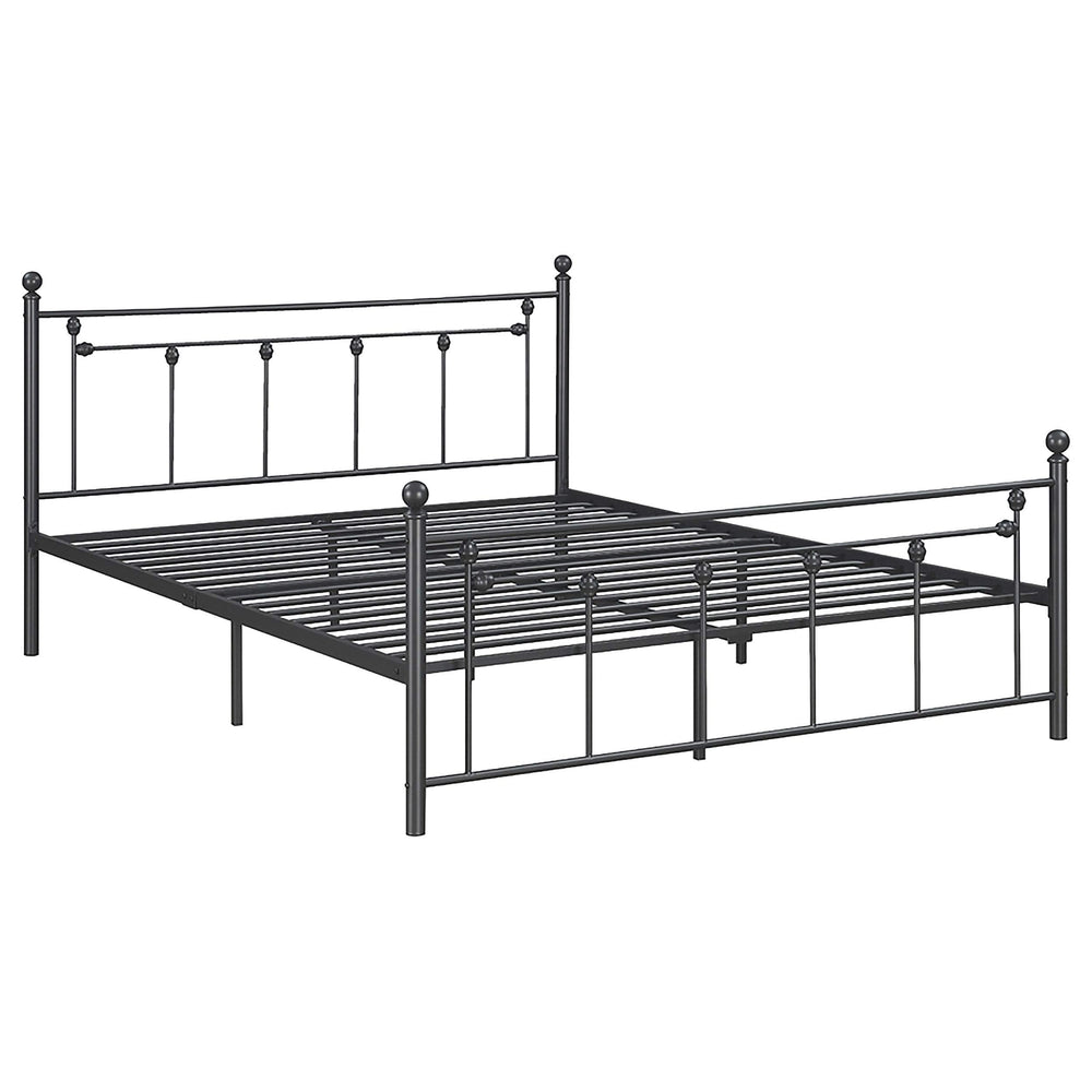 Cama de marco abierto completo de metal Canon color bronce