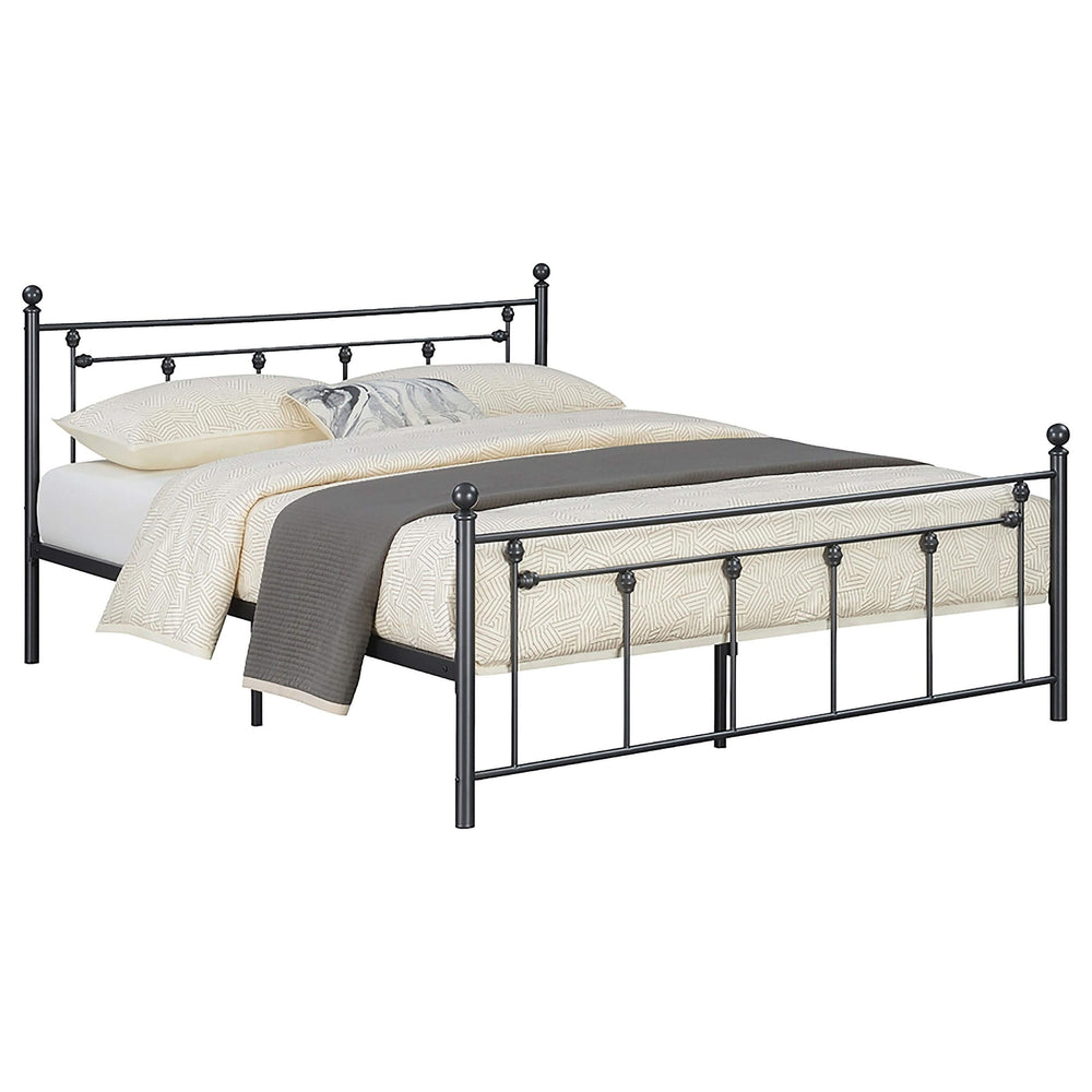 Cama de marco abierto completo de metal Canon color bronce