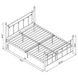 Cama de marco abierto completo de metal Canon color bronce