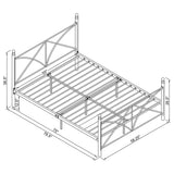 Hart Metal Full Open Frame Bed Matte Black