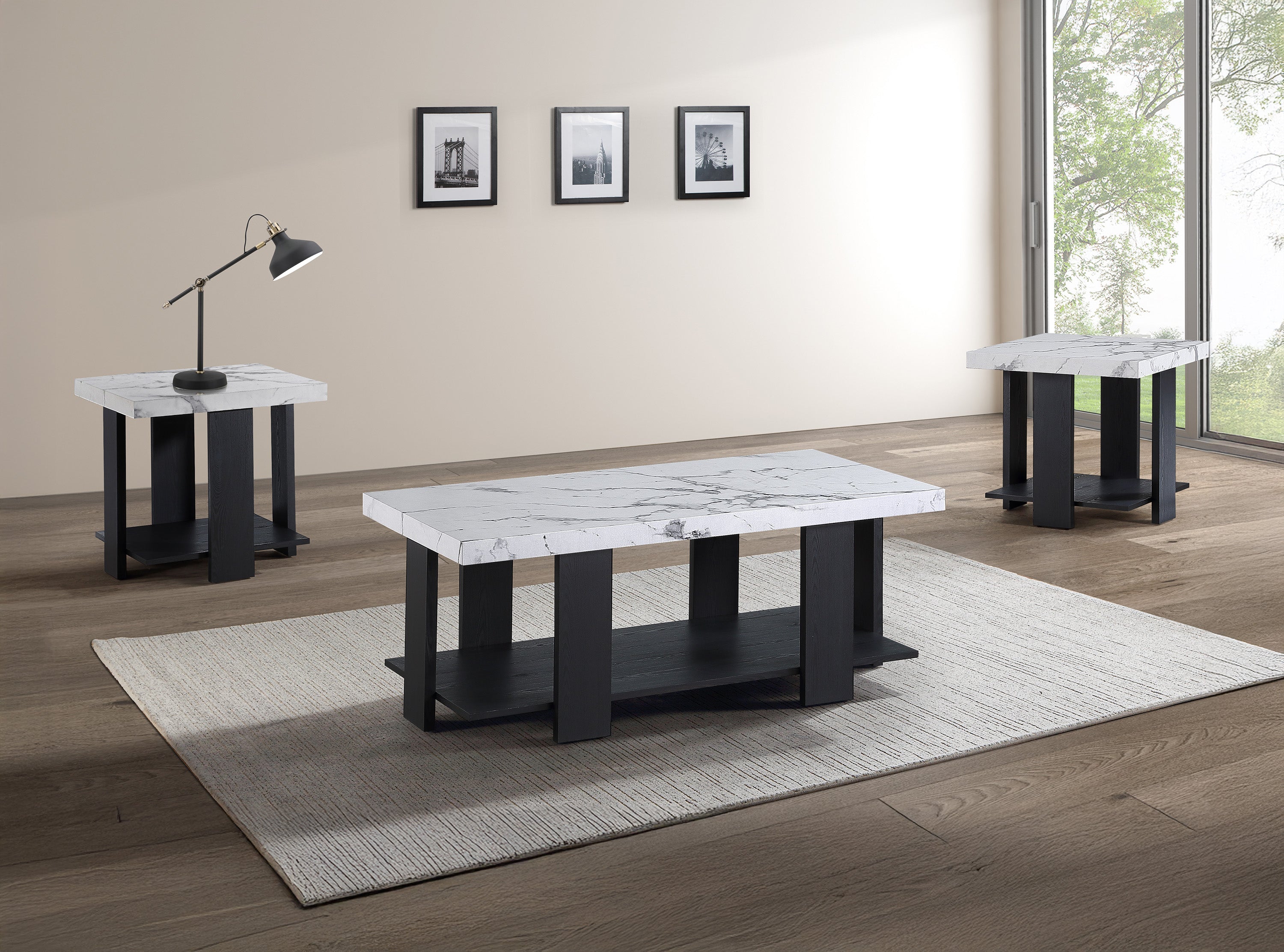 4230SET-MBL BORIS 3-PK COCKTAIL SET-FAUX MARBLE