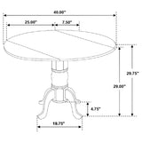 Juego de mesa de comedor Allison de 5 piezas con hojas abatibles redondas, color blanco