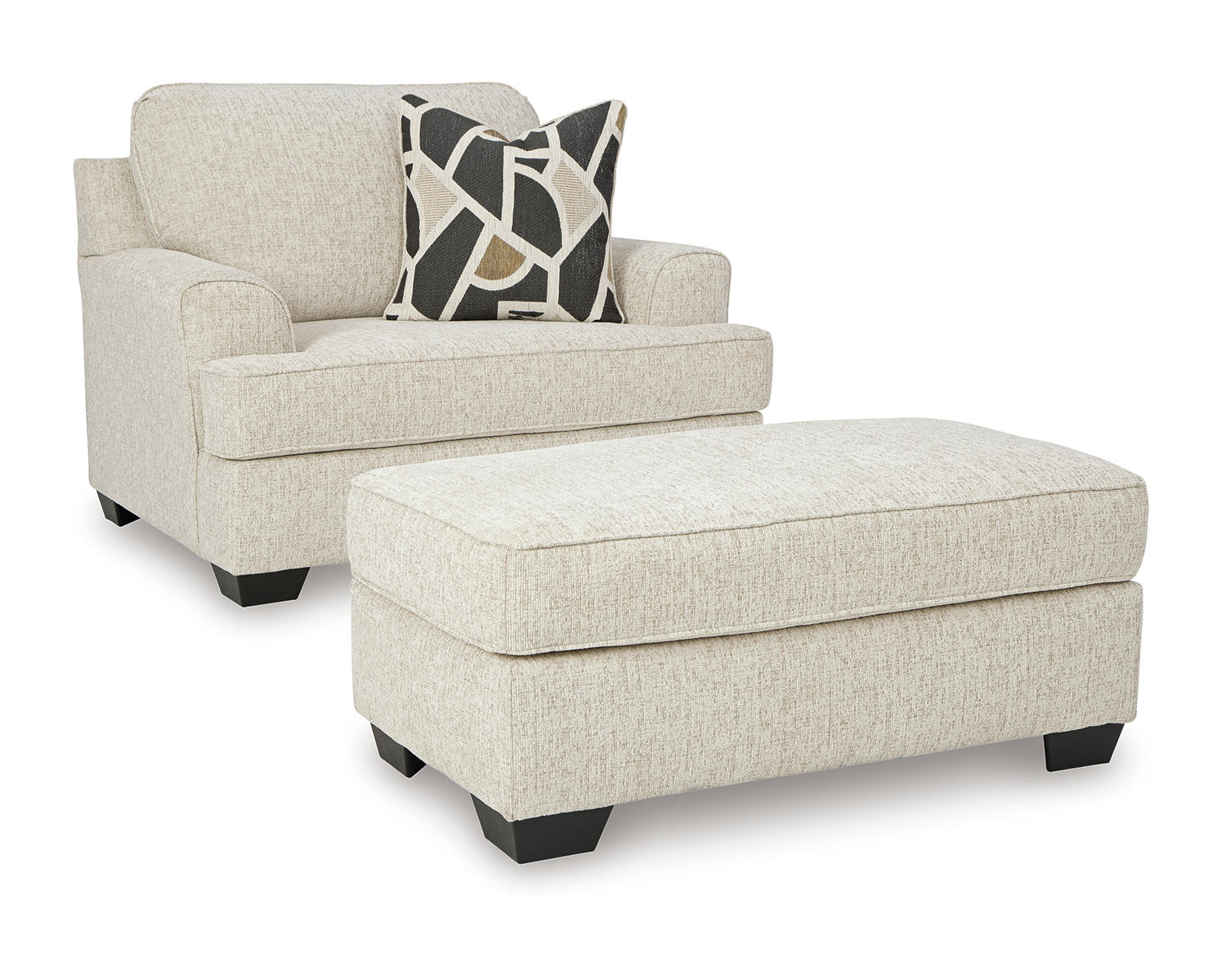 Heartcort Oversized Chair and Ottoman