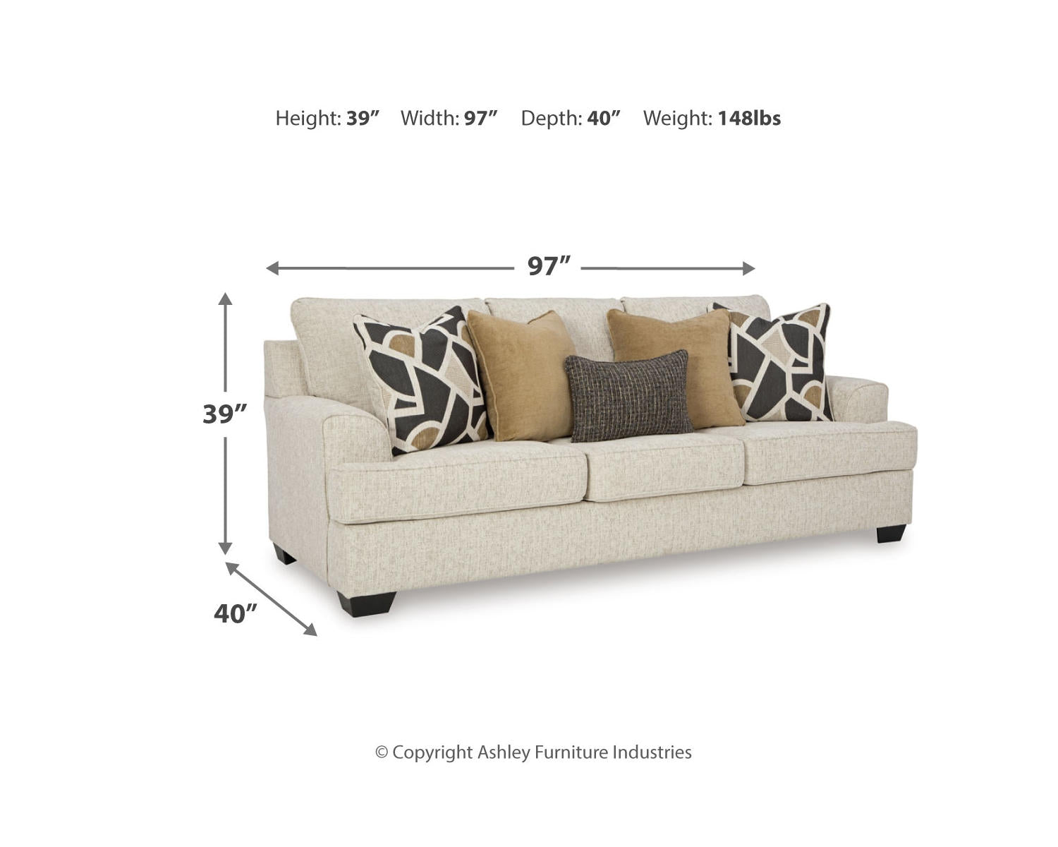 Heartcort Sofa, Loveseat, Oversized Chair and Ottoman