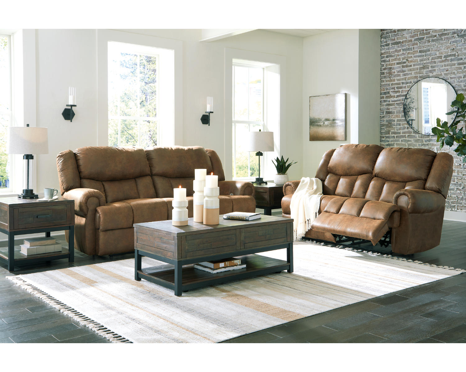 Boothbay Power Reclining Sofa and Loveseat