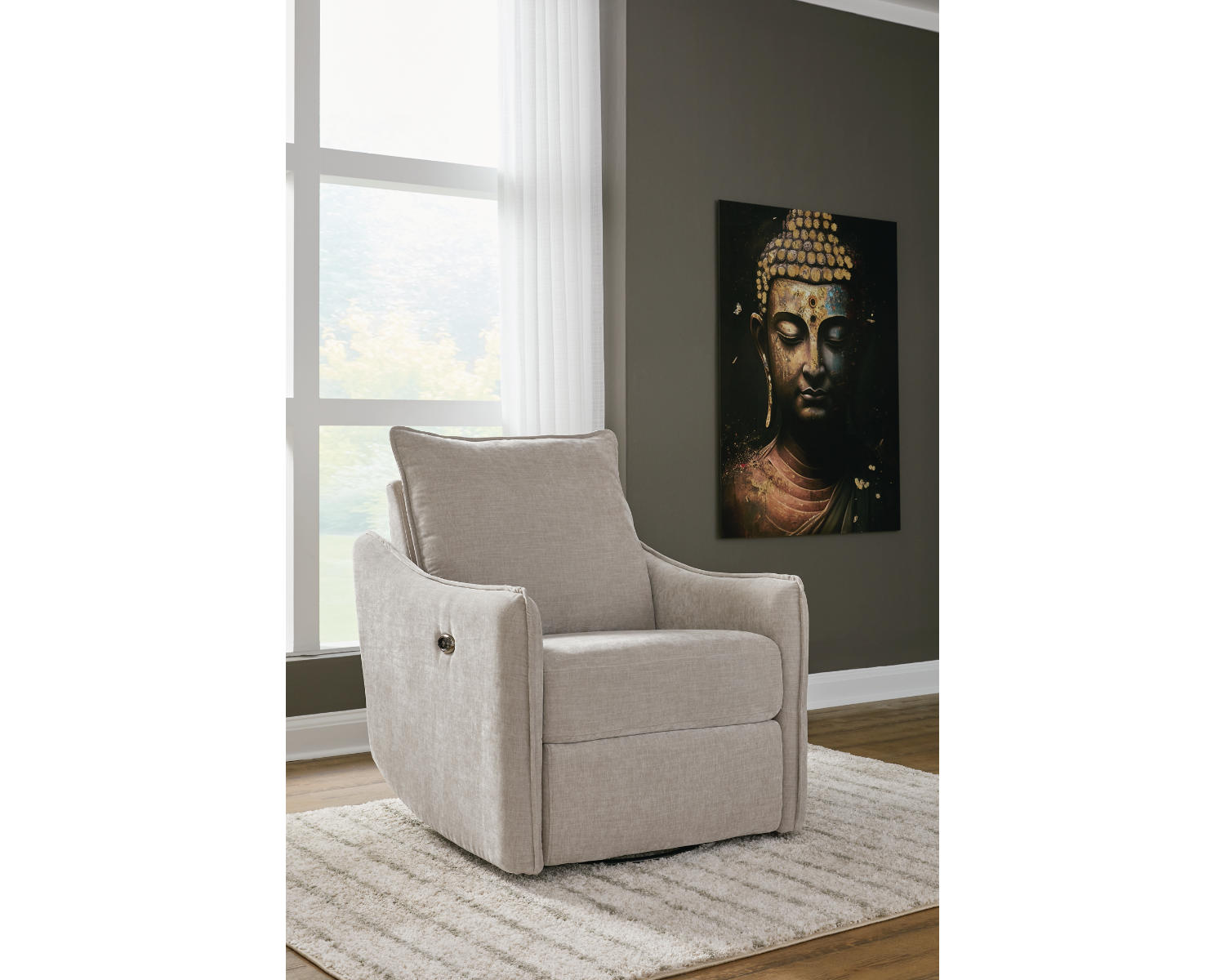 McBurg Swivel Power Recliner