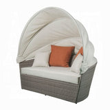 Salena Patio Canopy Sofa W/4 Pillows & Ottoman