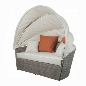 Salena Patio Canopy Sofa W/4 Pillows & Ottoman