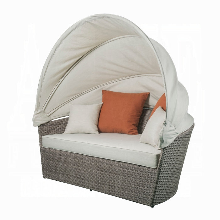 Salena Patio Canopy Sofa W/4 Pillows & Ottoman