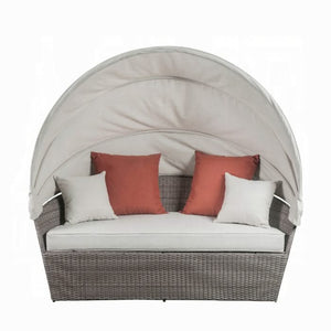 Salena Patio Canopy Sofa W/4 Pillows & Ottoman