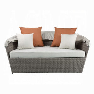 Salena Patio Canopy Sofa W/4 Pillows & Ottoman