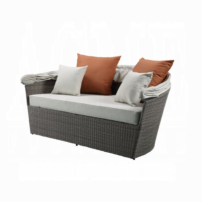 Salena Patio Canopy Sofa W/4 Pillows & Ottoman