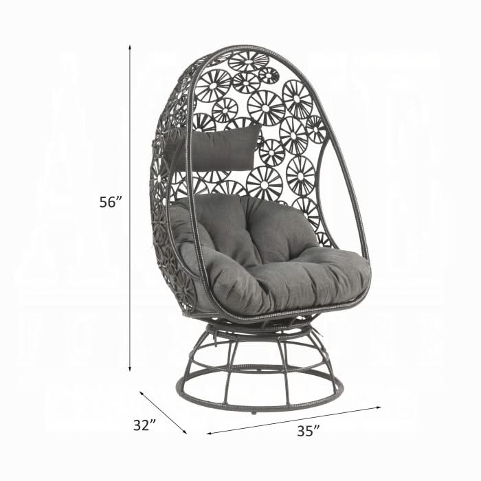 Sillón y mesa auxiliar de patio Hikre