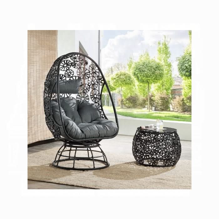 Sillón y mesa auxiliar de patio Hikre