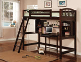 Cama alta Perris Twin Workstation Cappuccino