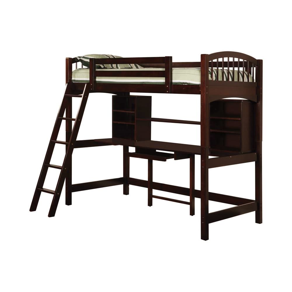 Cama alta Perris Twin Workstation Cappuccino