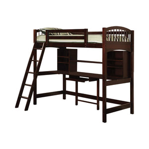 Cama alta Perris Twin Workstation Cappuccino