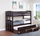 Litera Kensington Twin sobre Twin con cama nido Capuchino