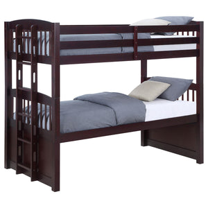 Litera Kensington Twin sobre Twin con cama nido Capuchino
