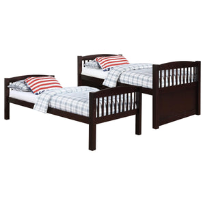 Litera Kensington Twin sobre Twin con cama nido Capuchino