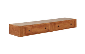 Mueble de almacenamiento de madera Wrangle Hill con dos cajones debajo de la cama, color ámbar lavado