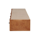 Mueble de almacenamiento de madera Wrangle Hill con dos cajones debajo de la cama, color ámbar lavado