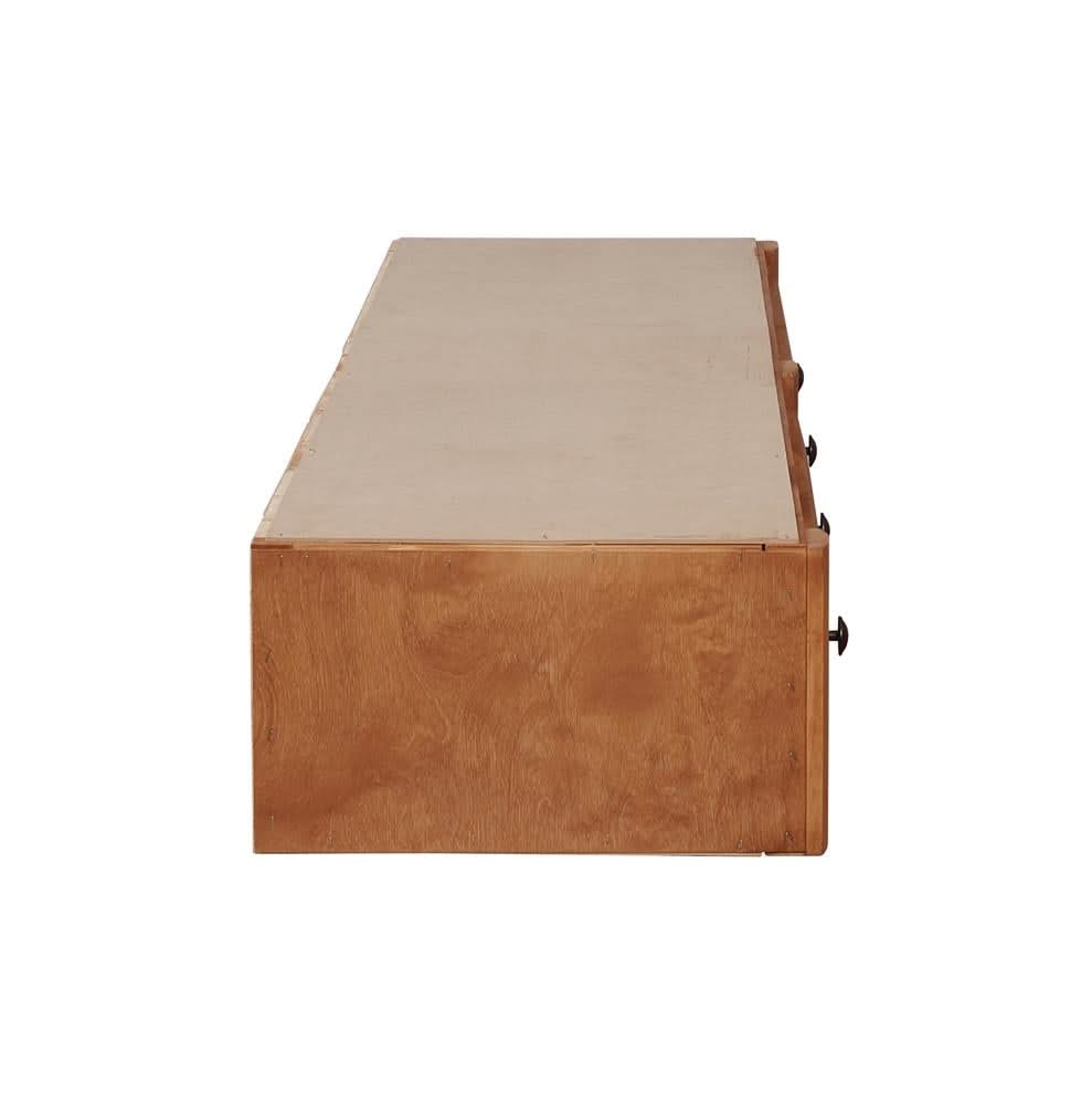 Mueble de almacenamiento de madera Wrangle Hill con dos cajones debajo de la cama, color ámbar lavado