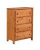 Cómoda de dormitorio Wrangle Hill de 4 cajones en color ámbar lavado