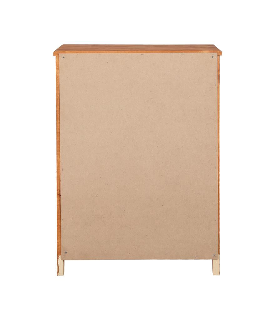 Wrangle Hill 4-drawer Bedroom Chest Washed Amber