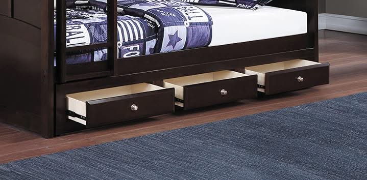 Jasper Twin - Almacenamiento debajo de la cama, color capuchino