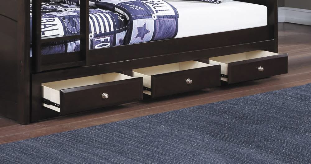 Jasper Twin - Almacenamiento debajo de la cama, color capuchino
