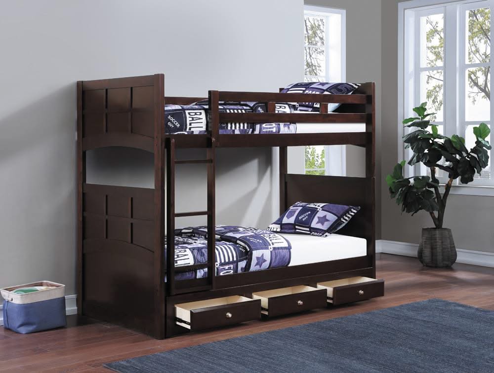 Jasper Twin - Almacenamiento debajo de la cama, color capuchino