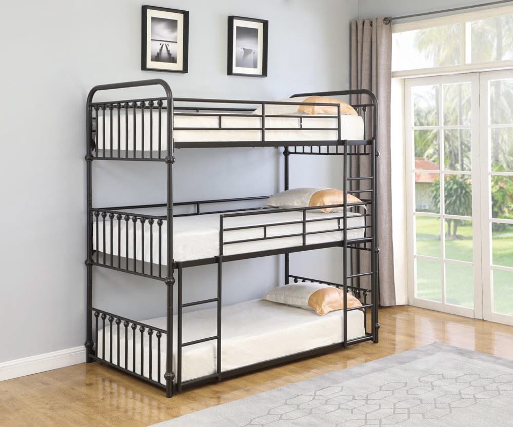 Litera triple Navarino Twin Bronce oscuro
